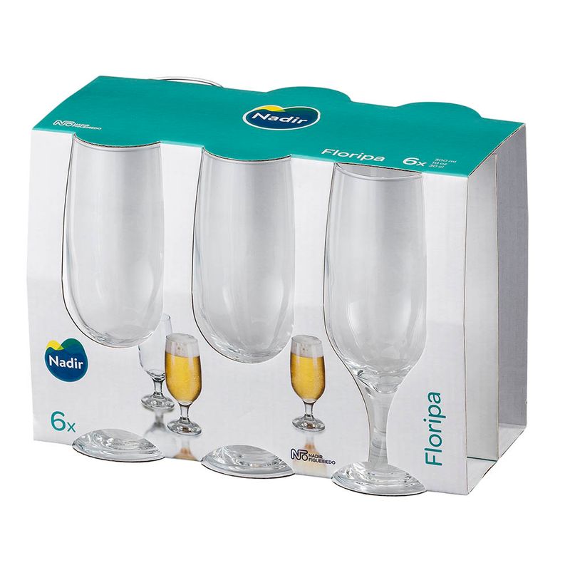 Jogo Taça Cerveja Nadir Floripa 300ml Com 6 Unidades (7891155020479)