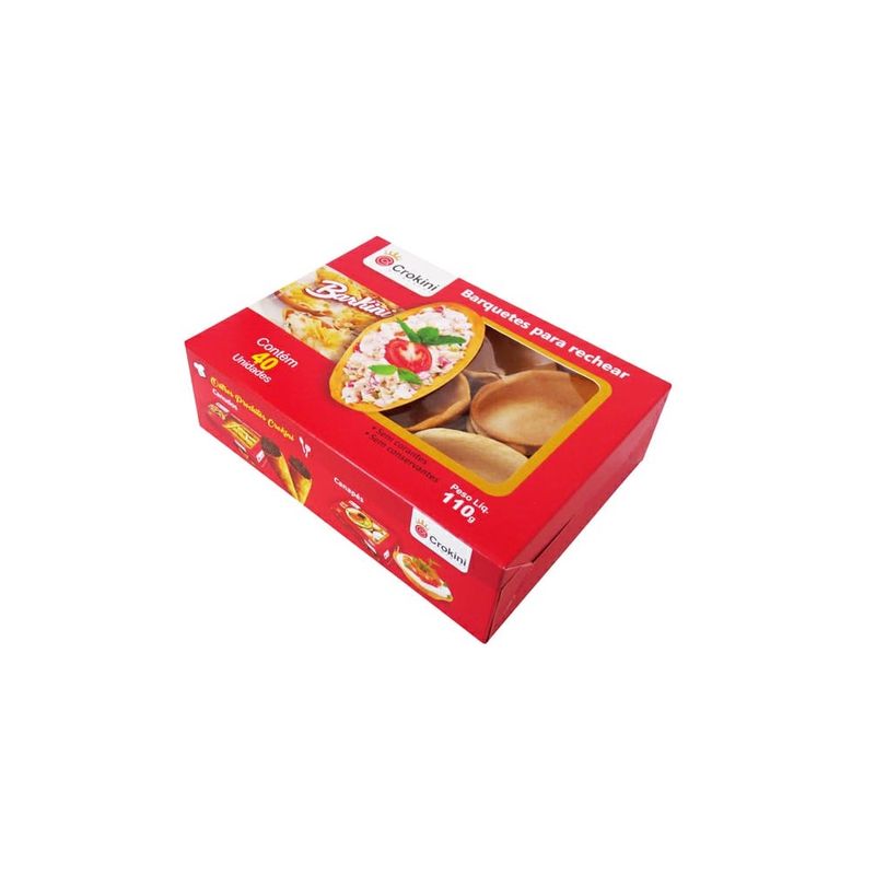 Barquete Para Rechear Crockini 110g Com 40 (7893595199371)