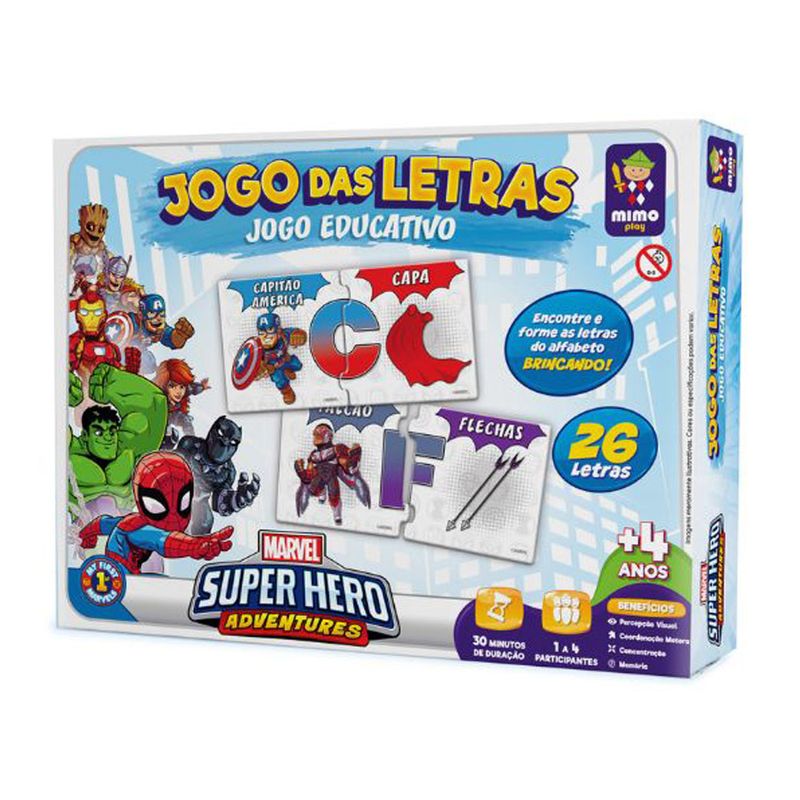 Brinquedo Jogo Das Letras Mimo Marvel Super Hero (7899347620384)