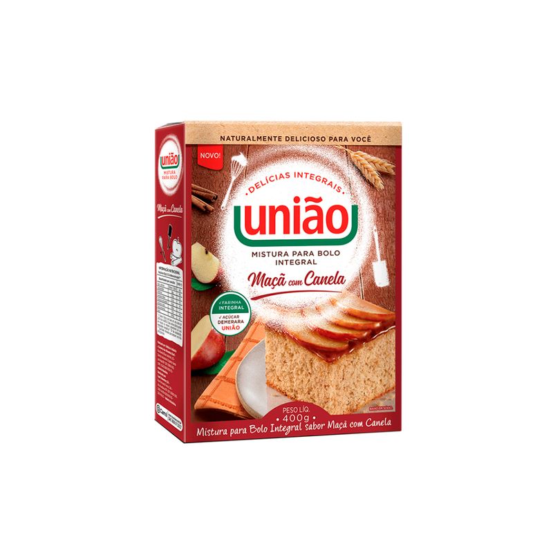 UNIÃO MISTURA PARA BOLO INTEGRAL MAÇA C/ CANELA 400g (7891910030231)