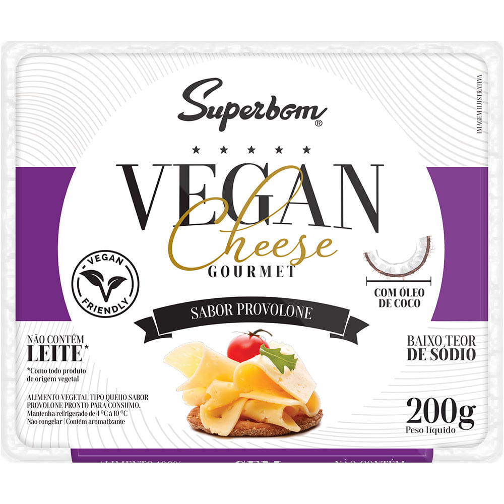 Queijo Vegan Cheese Superbom Gourmet Provolone Supermercado Savegnago