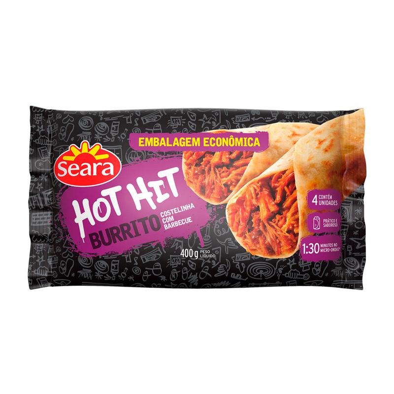 Burrito hot hit de costela com barbecue Seara 400g (7894904263523)
