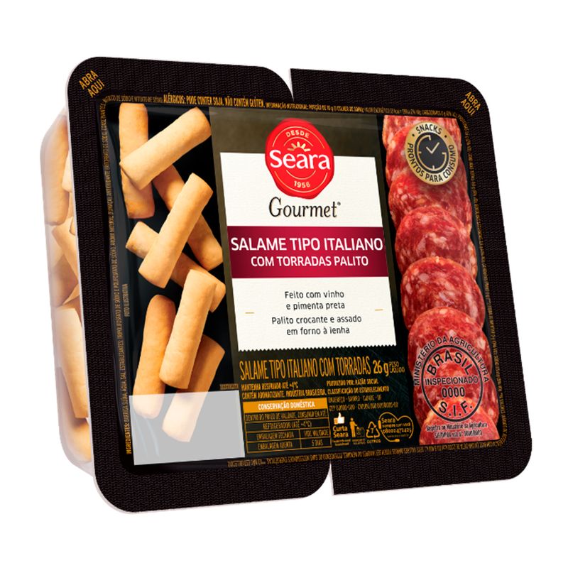 Snack salame tipo italiano Seara Gourmet (7894904274819)