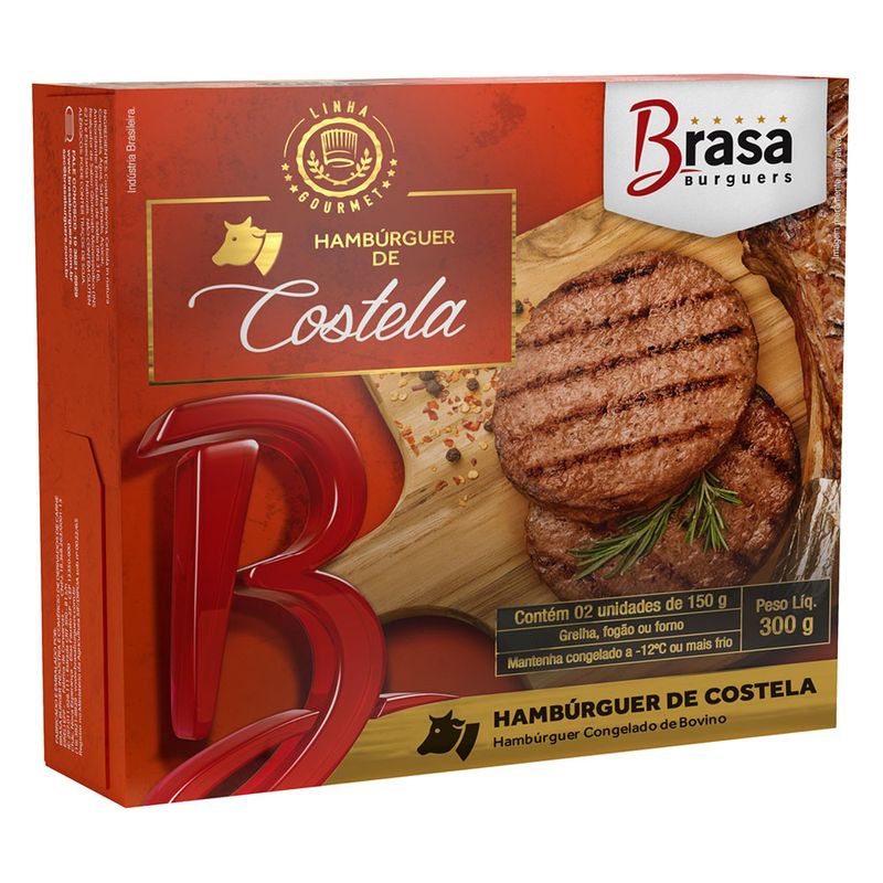 Hamburguer Brasa Burguers 300g Costela (7898600720434)
