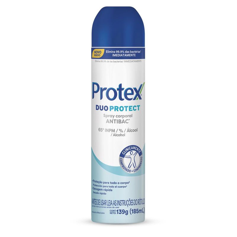Higienizador Spray Antibacteriano Protex 185ml Corpo (7509546665719)