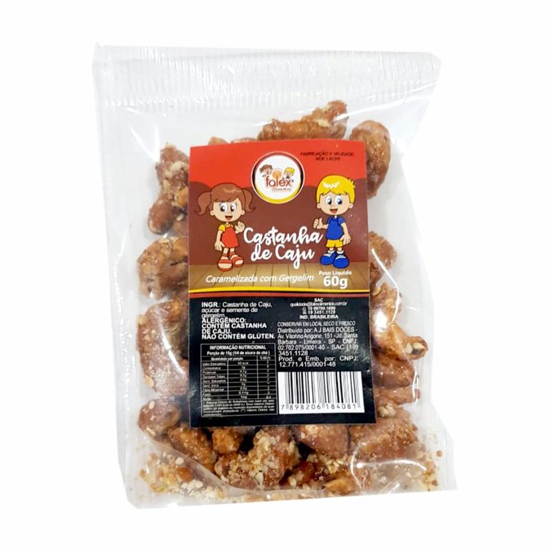 Castanha Caju Falex Caramelizada Com Gergelim (7898206184081)