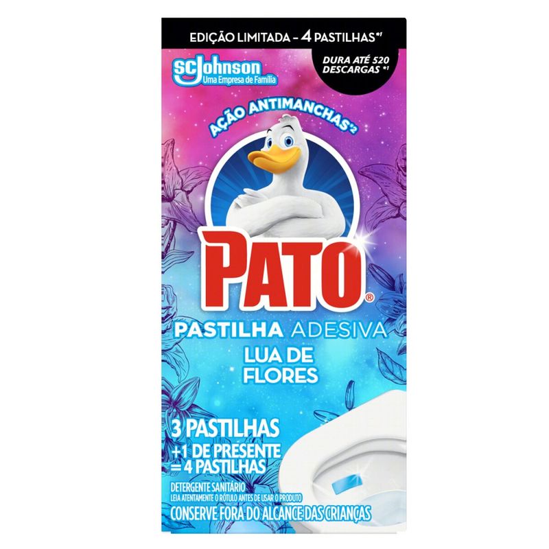 Pastilha Adesiva Sanitária Pato Lua Flores (7894650006474)