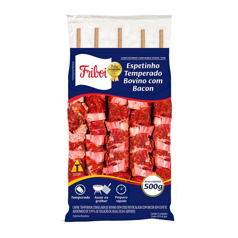 Espetinho Temperado Bovino Com Bacon Friboi (7899567248634)