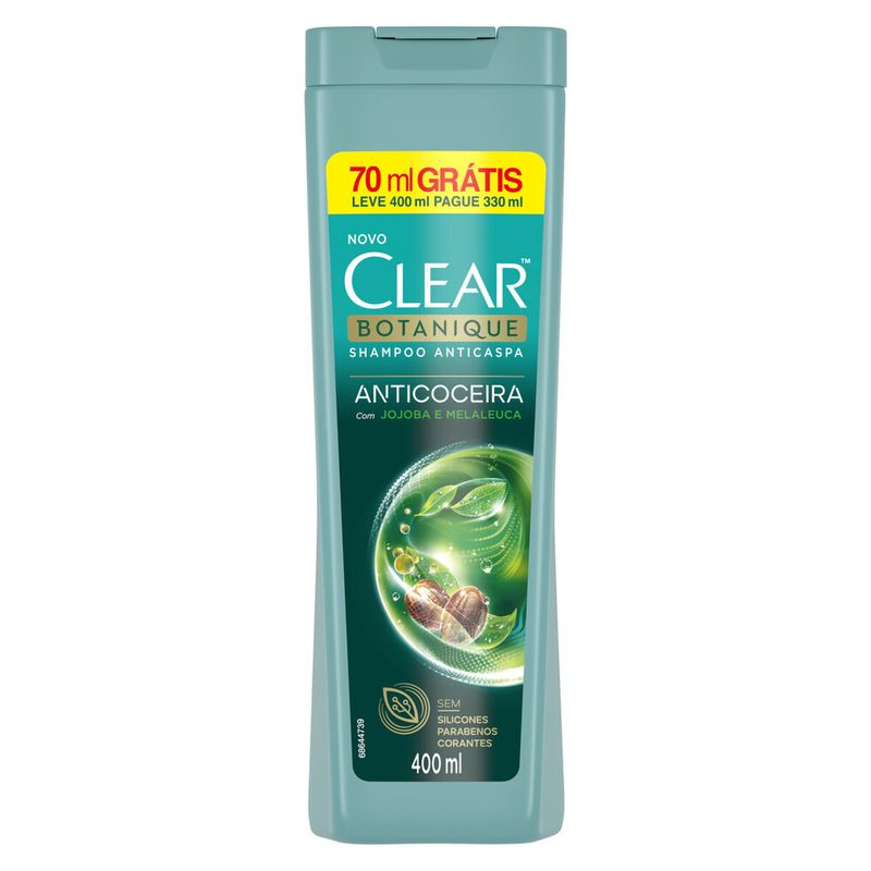 Shampoo Clear Leve 400 Pague 330ml Anticaspa Anticoceira (7891150081628)