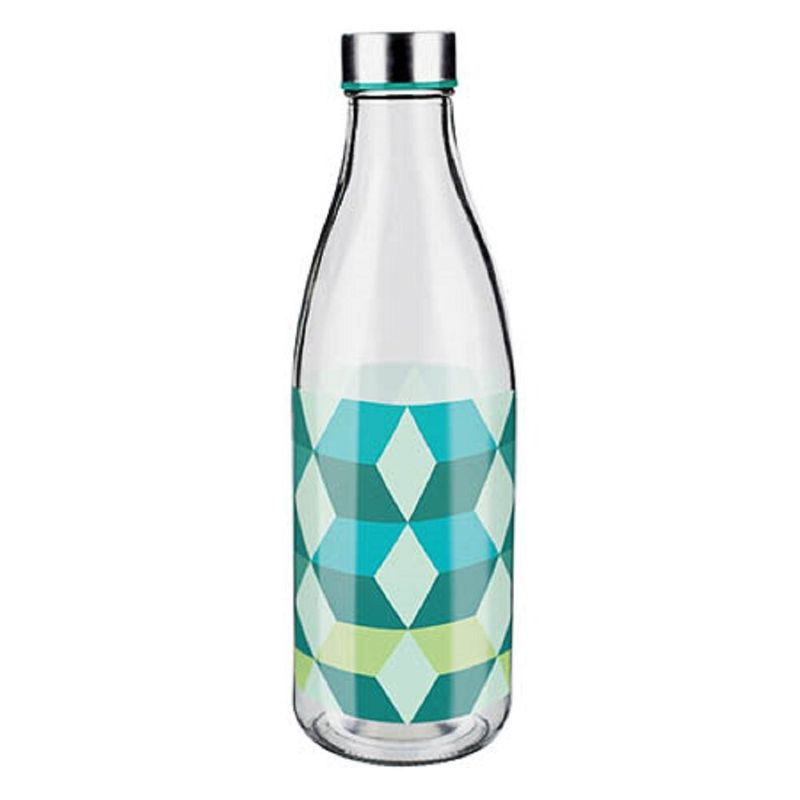 Garrafa Vidro Euro Decorada Geométrica 950ml (7897753688028)