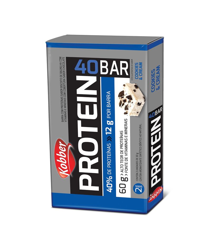 Barra de Cereal Kobber Proteína Cookies 60g (7891772154335)