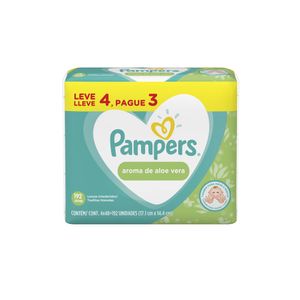 Lenço Umedecido Pampers Aroma de Aloe Vera 192 Unidades