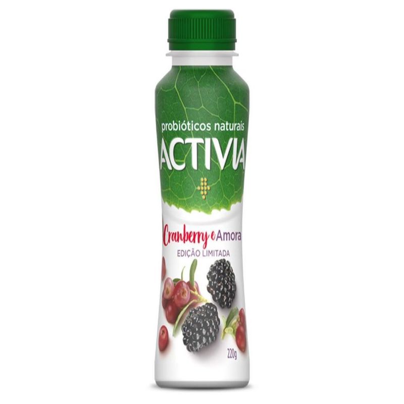 Leite Fermentado Activia Cranberry E Amora 220g (7891025119326)