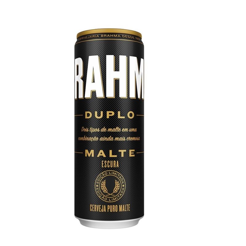 Cerveja Brahma Duplo Malte Escura, Puro Malte 350 ml Lata (7891991303897)