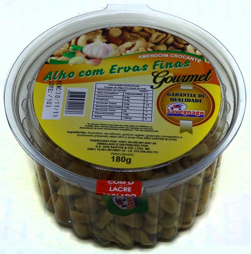 Amendoim Salgado Gourmet Ervas Fina 180g (7898577320880)