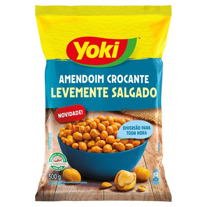 Amendoim Crocante Yoki Levemente Salgado 500g (7891095910953)