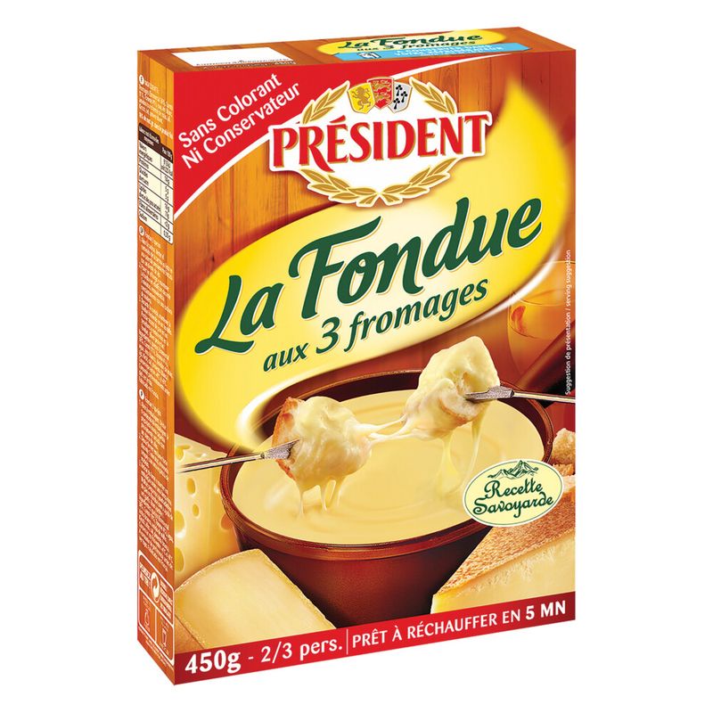 Queijo de fondue de 2 queijos Président 450g (3228025142025)