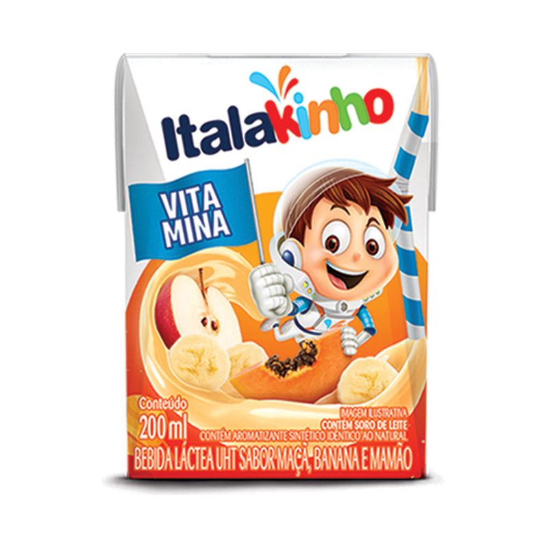 Bebida Láctea Uht Italac 200ml Mix Fruta (7898080640826)