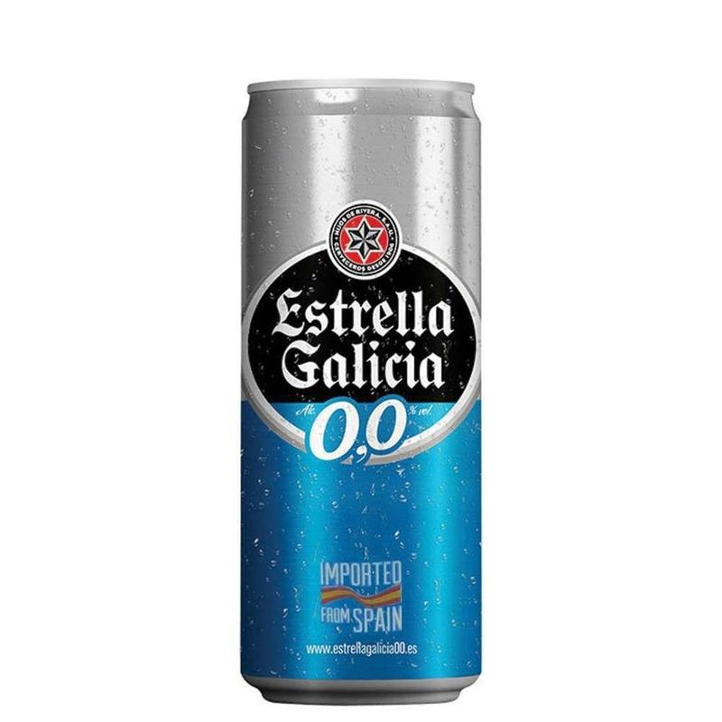 Cerveja Estrella Galicia 330ml Lata Zero Álcool (8412598003370)