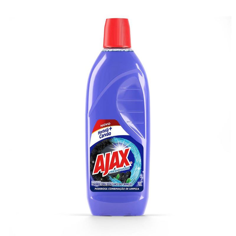 Limpador Diluível Ajax Fresh Fusão Carvão e Hortelã 1L (7509546660103)