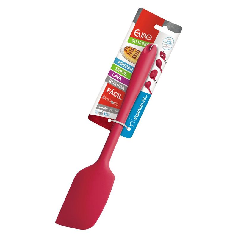 Espátula Silicone Euro Pequena Vermelha (7897753672720)