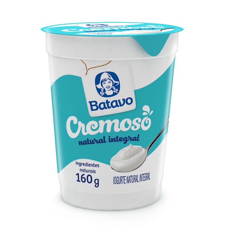 Iogurte Natural Batavo Integral Cremoso Tradicional 160g (7891097104190)
