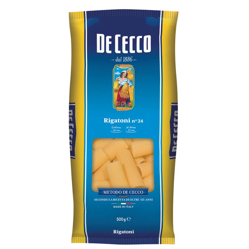 Macarrão De Cecco 500g Rigatoni N24 (8001250120243)