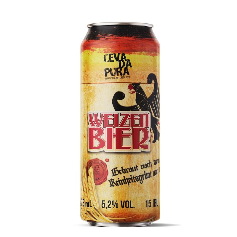 Cerveja Cevada Pura Weizenbier Lata 473ml (7898964581061)