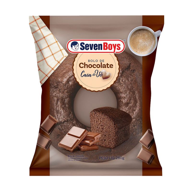 Bolo Seven Boys Casa De Vó Chocolate 280g (7891193006978)