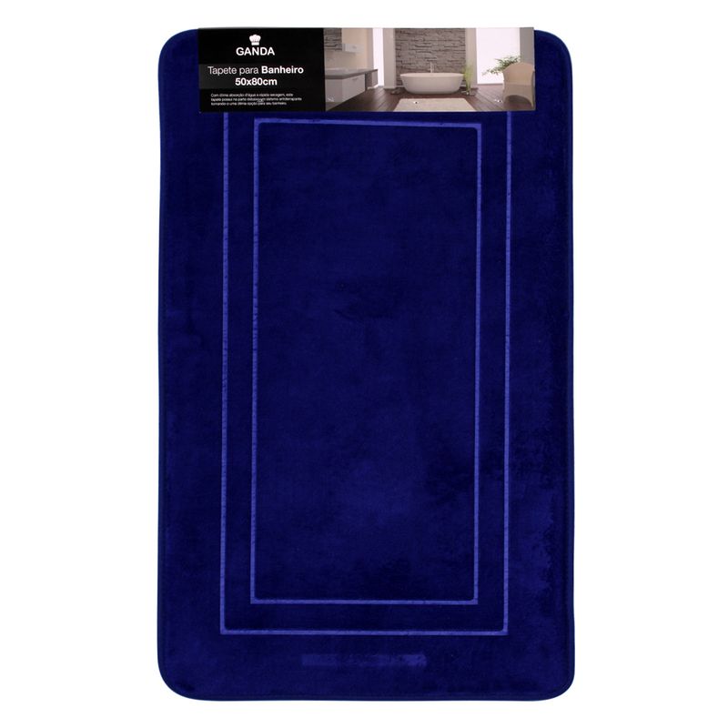 Tapete Banheiro Ganda 50x80 Desenho Relevo Azul (7899700911869)