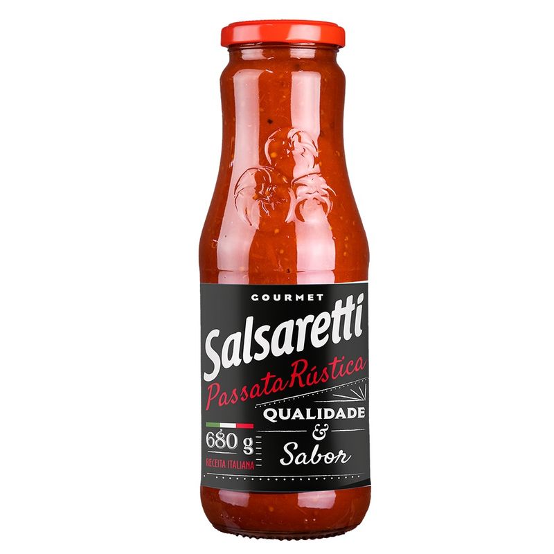 Passata Tomate Rústica Salsaretti 680g Vidro (7898930142319)