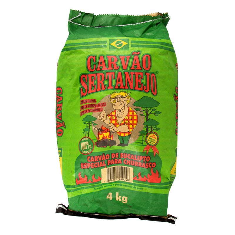 Carvão Sertanejo 4kg (7898051240048)