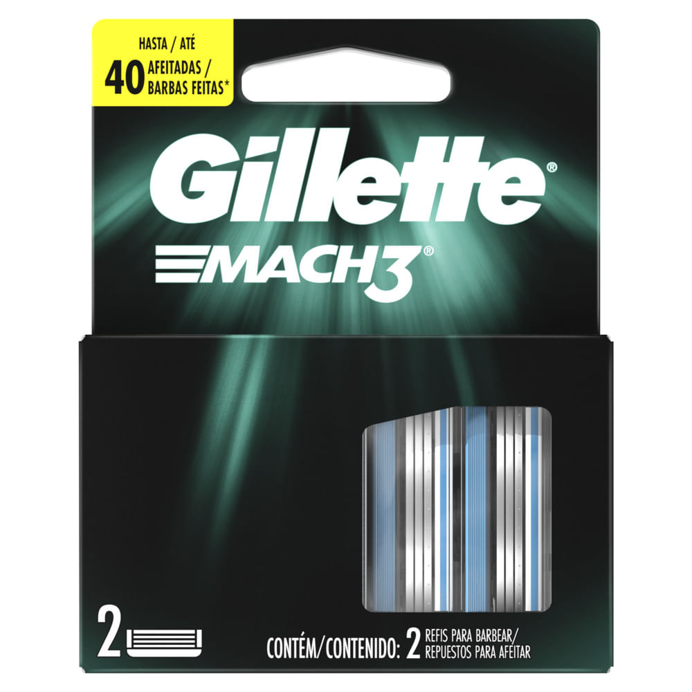 Carga para Aparelho de Barbear Gillette Mach3 2 Un