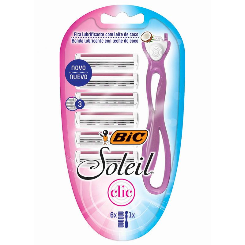 Aparelho Depilador Bic Soleil Clic Com 6 Cargas (3086129687213)