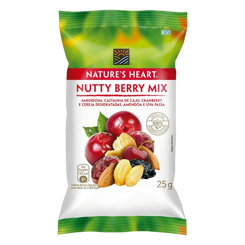 Mix Nuts Natures Heart 25g Berry (7891008120400)