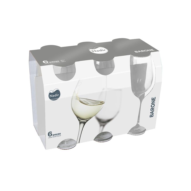 Jogo Taça Vinho Nadir 6 Peças Barone (7891155041351)