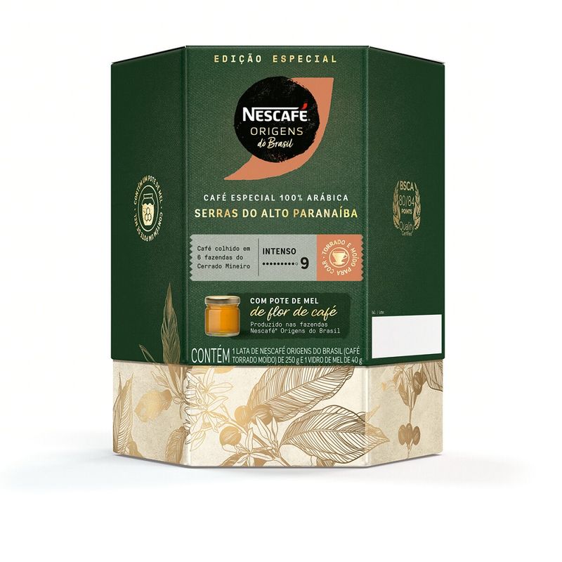 Café Nescafé 250g Lata Origens+1 Vidro Mel Serra Alto Parn (7891000688915)