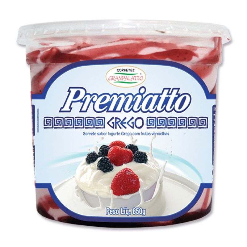 Sorvete Premiatto Granpalatto 850g Grego Frutas Vermelhas (7897196405121)
