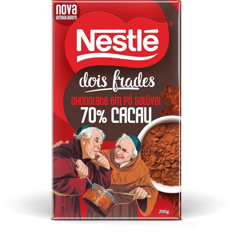 Chocolate Em Pó Nestlé Dois Frades 70 Cacau 200g (7891000326244)