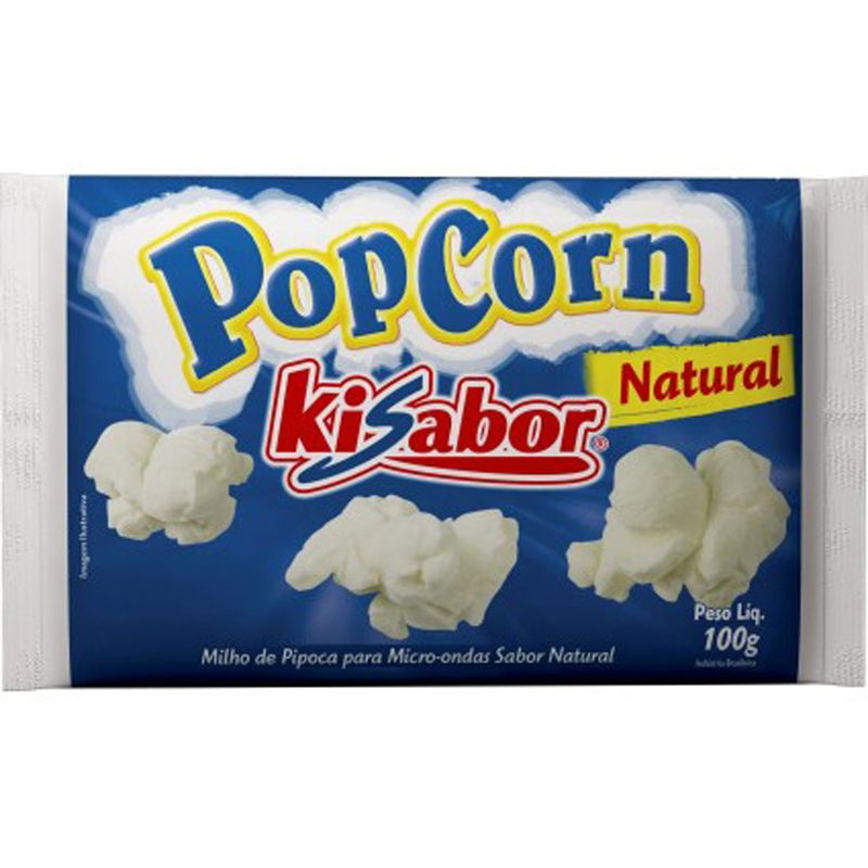 Pipoca de microondas natural Kisabor 100g (7898416527104)