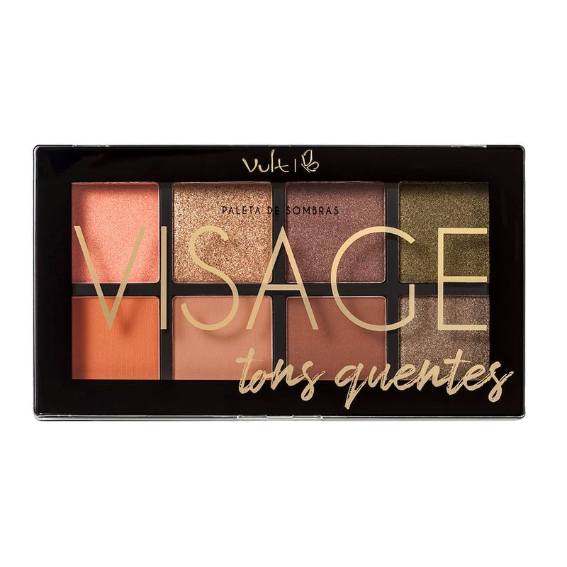 Paleta Sombras Visage Vult Com 8 Subtons Quentes (7899852015040)