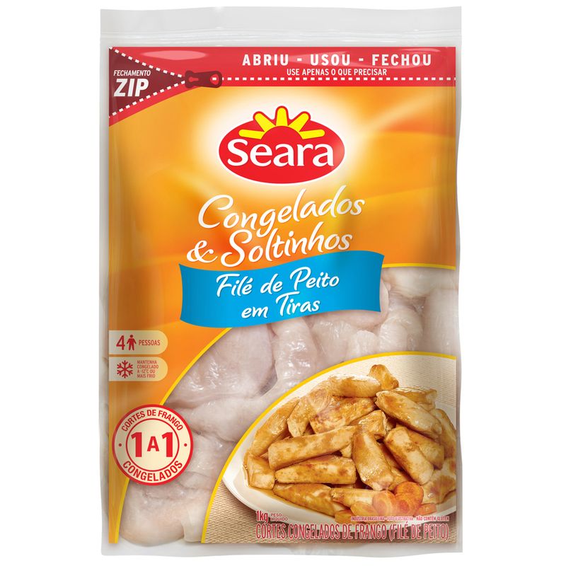 Filé de peito em tiras Seara IQF 1kg (7894904958573)