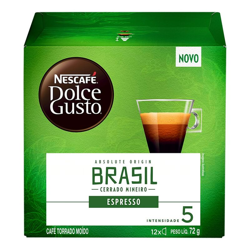 Cápsula de café Dolce Gusto expresso cerrado mineiro 12 un (7891000354896)