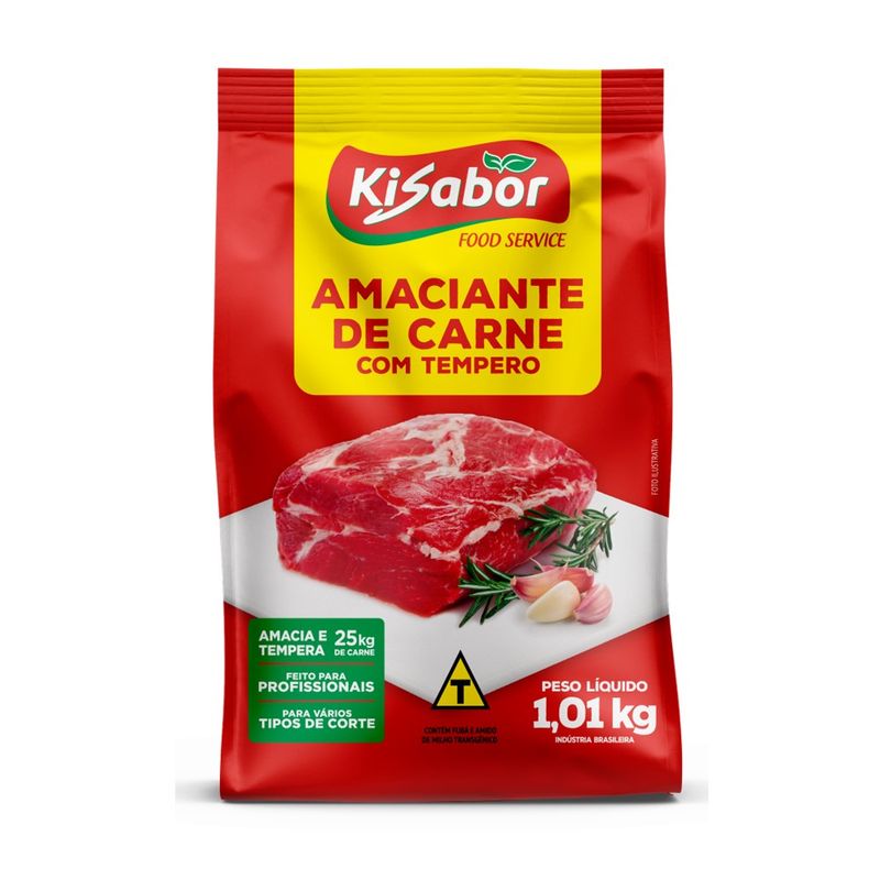Amaciante Carne Kisabor 1,01kg com Tempero (7898937864788)