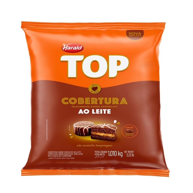 Chocolate Cobertura Harald Gotas Ao Leite 1,01kg (7897077837324)