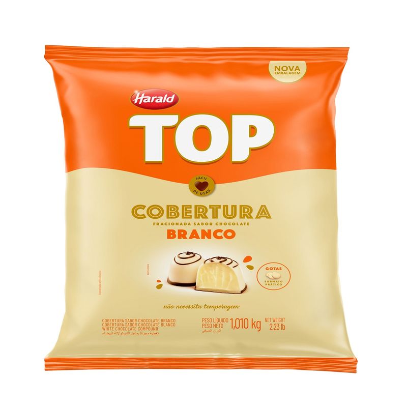 Chocolate Cobertura Harald Gotas Branco 1,01kg (7897077837317)