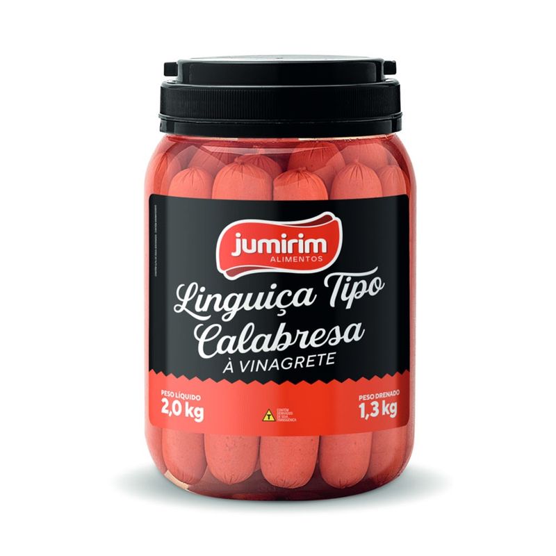 Linguiça Calabresa Longuete Jumirim 1,3kg Vinagrete (7898400311757)
