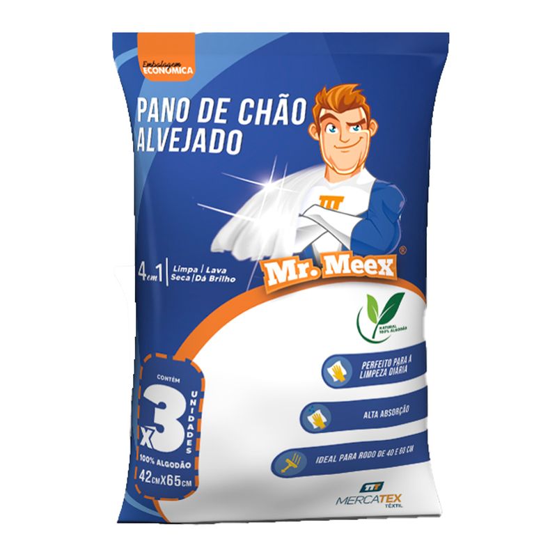 Saco Alvejado Mr Meex com 03 unidades (7898961323916)
