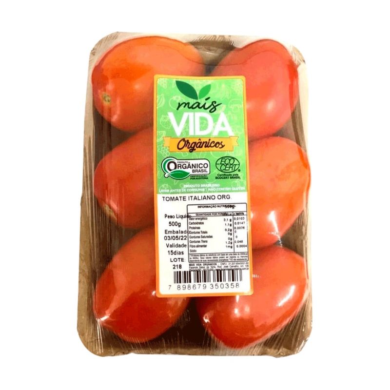 Tomate Italiano Mais Vida Orgânico 500g (7898679350358)