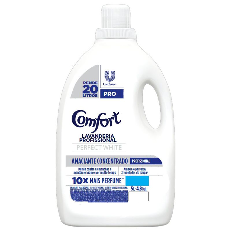 Amaciante Roupa Concentrado Comfort Perfect White 5L (7891150081031)